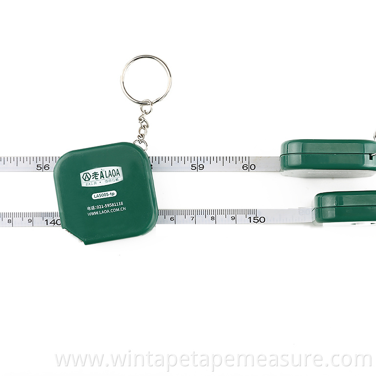 Logo Customized Green Retractable Tape Measure Square Measuring Tape